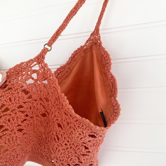 Forever 21 Burnt Orange Crochet Festival Top - Picture 5 of 5